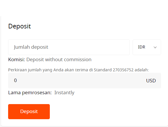 Formulir Deposit via E-Wallet