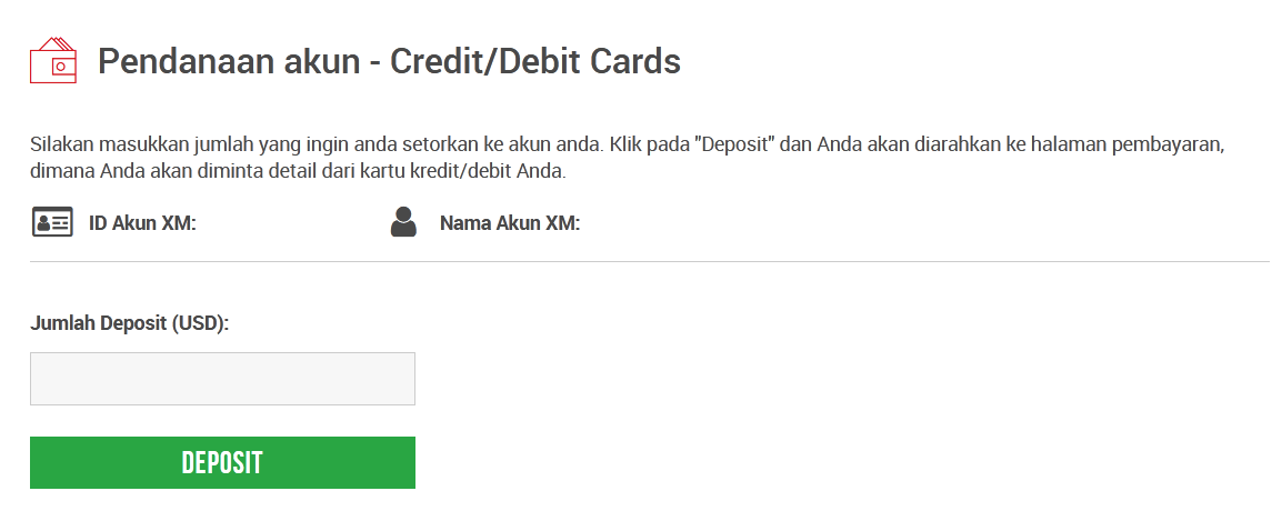 xm deposit melalui kartu kredit